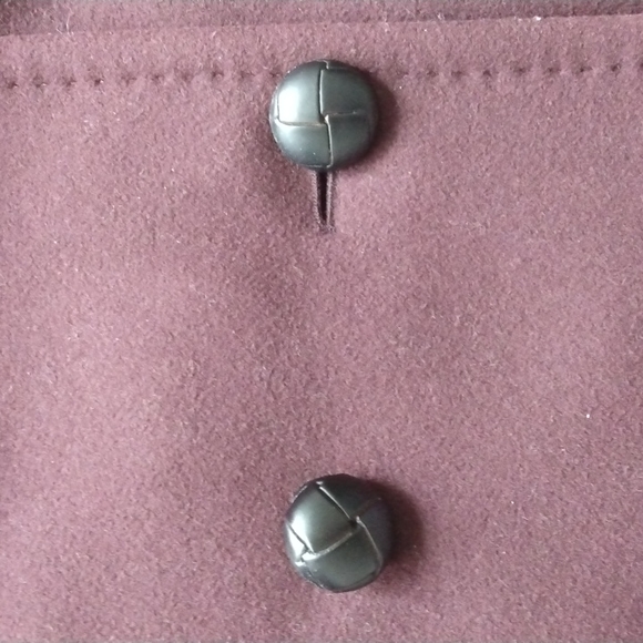 Aritzia Babaton Howell Pea Coat in Plum | Size Small - Picture 6 of 9